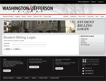 Tablet Screenshot of billing.washjeff.edu